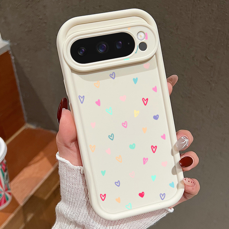 Funda blanda colorida de coraz - Google Pixel 9 Pro reseña y precio