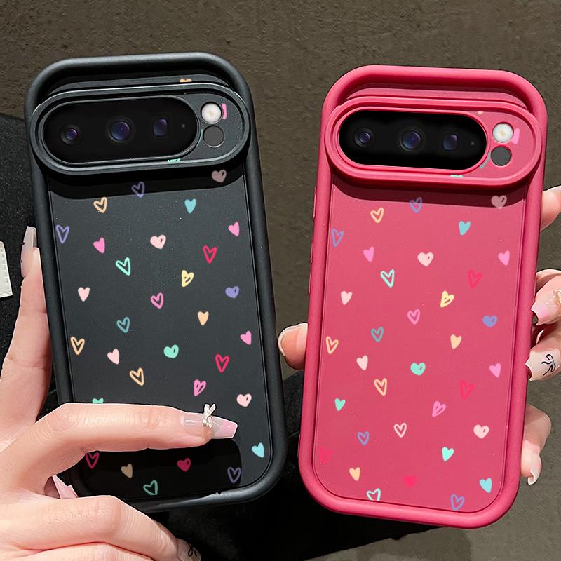 Funda blanda colorida de coraz - Google Pixel 9 Pro reseña y precio